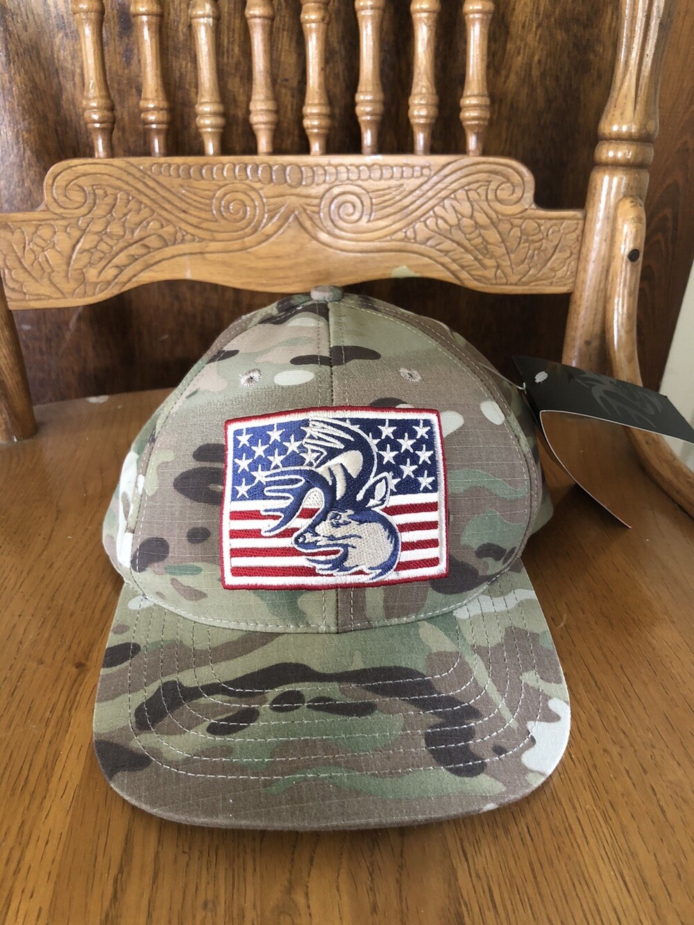 Legendary Whitetails Deer American Flag Trucker Cap Hat Camo SnapBack Mesh Buck